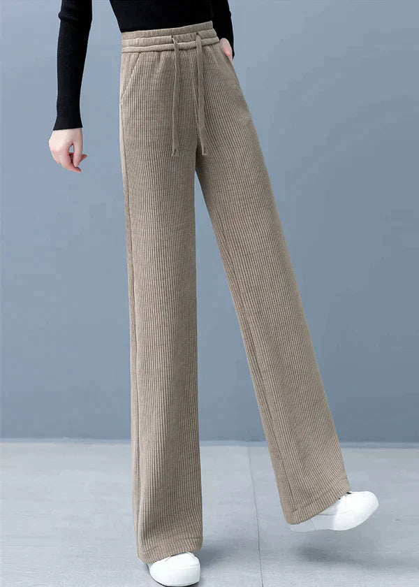 Freesia - Pantalon droit uni à jambes larges