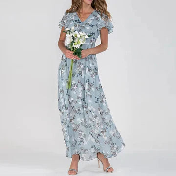 Joséphine - Longue robe d'été à motif floral