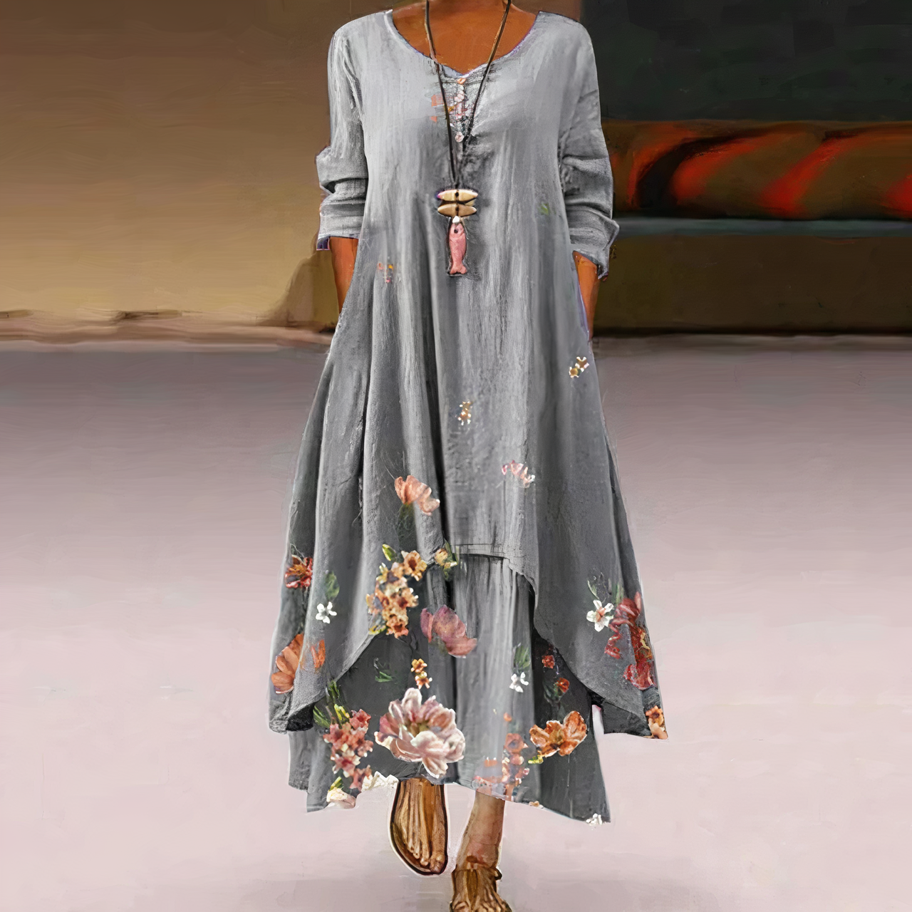 Eloria - Robe élégante en coton