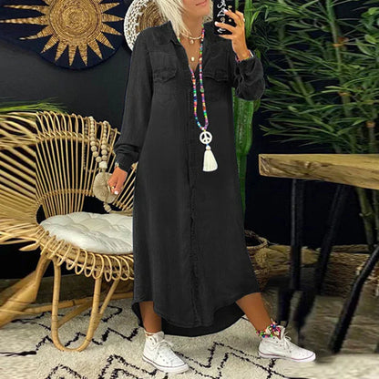 Jupe en denim à manches longues pour un look décontracté au quotidien