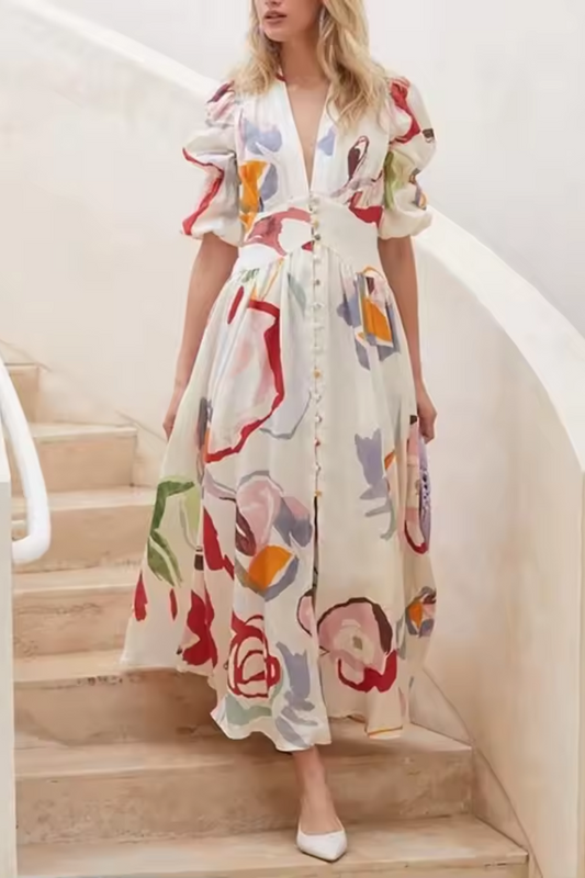 Isla | Robe de plage longue imprimée pour femmes