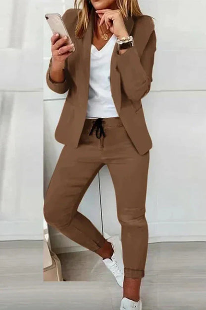 Blazer à manches longues et pantalon