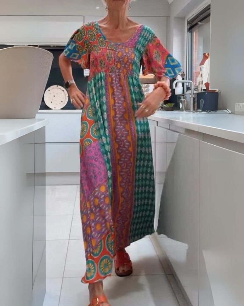 Robe bohème à motif paisley