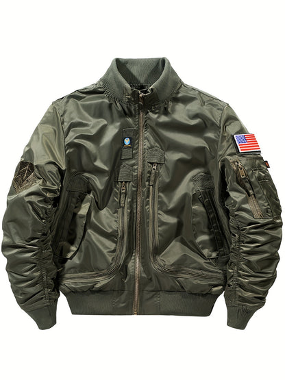 Veste tactique chaude Bomber à col montant pour hommes | Parfait pour les activités de plein air