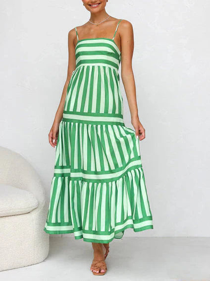 Cora - Robe longue à rayures