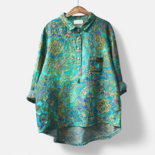 Oryn™ | Blouse Florale Élégante avec une Touche de Grâce