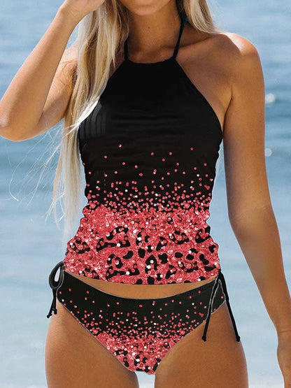 Maillot de bain élégant avec imprimé en motif fendu
