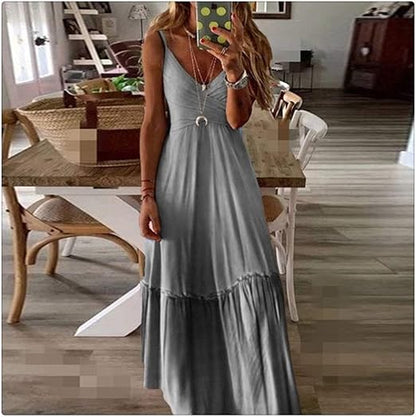 Sherie - Robe d'été longue, élégante et décontractée