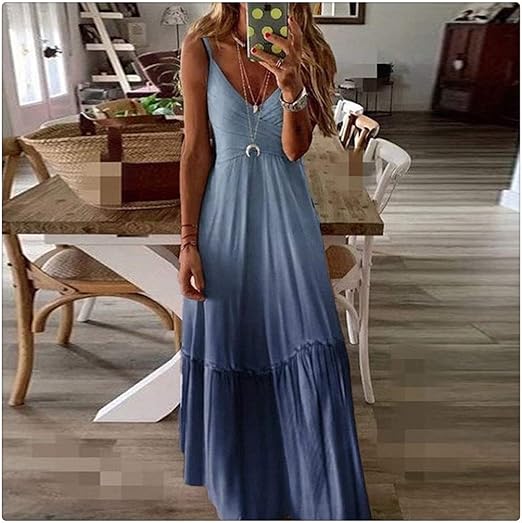 Sherie - Robe d'été longue, élégante et décontractée