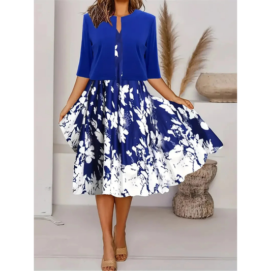 Mini-robe plissée à manches courtes