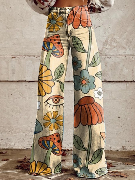 Mila | Pantalon à jambes larges | Ludique et artistique | Tissu confortable