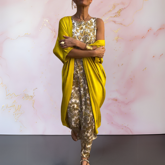 Robe élégante avec gilet