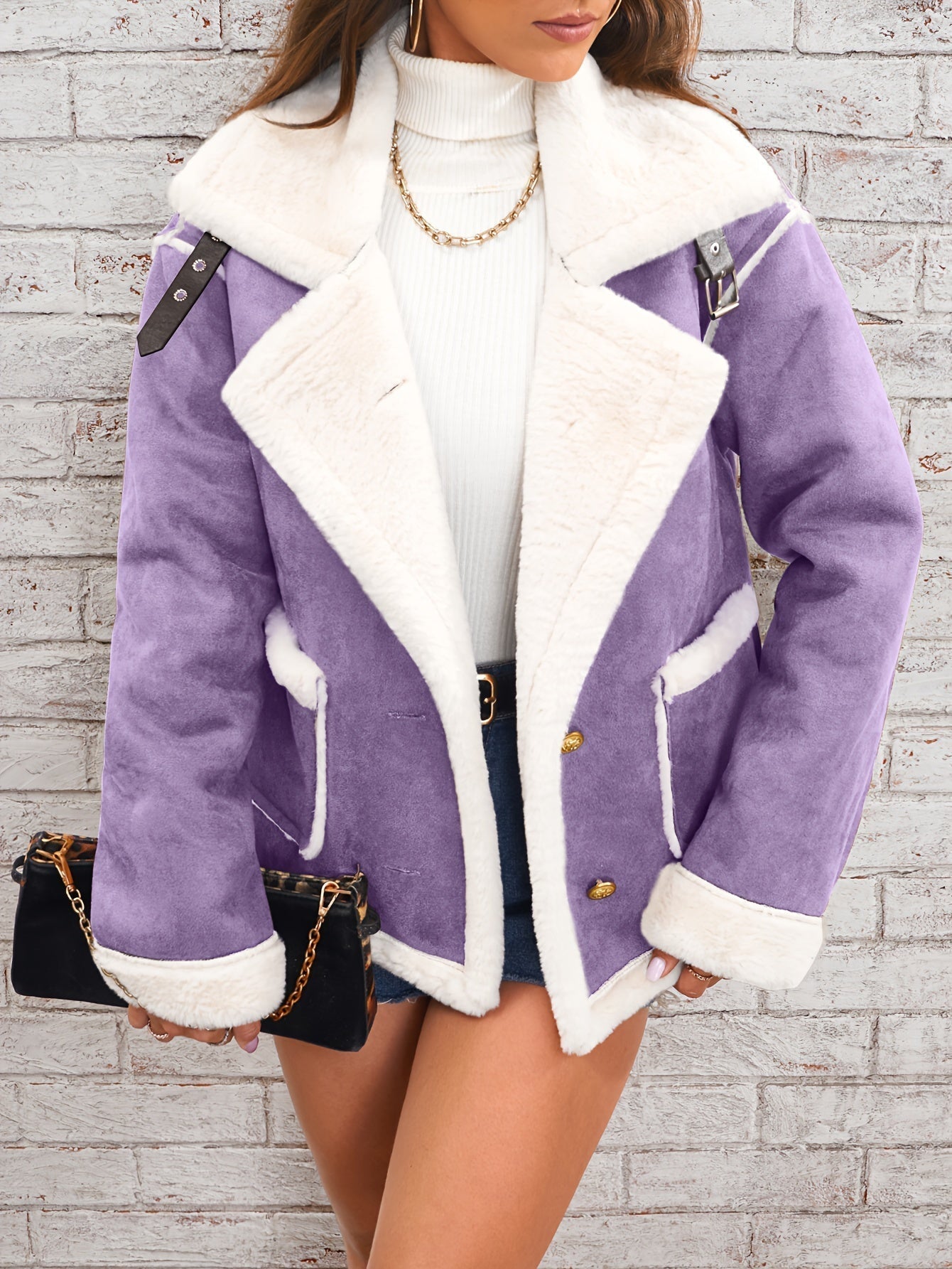 Yelena - manteau d'hiver rétro avec fourrure de luxe