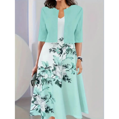 Mini-robe plissée à manches courtes