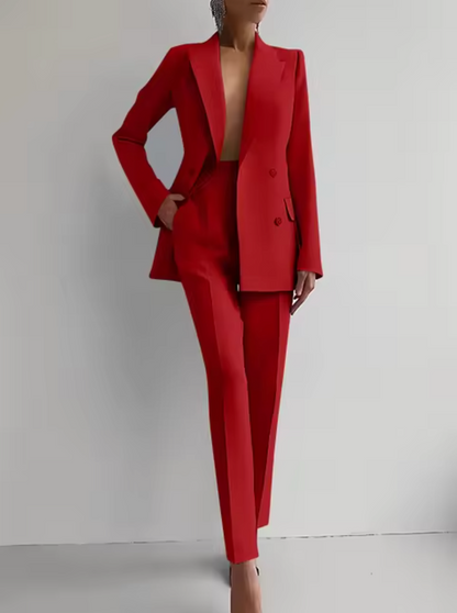 Mariza - Ensemble blazer et pantalon à plis