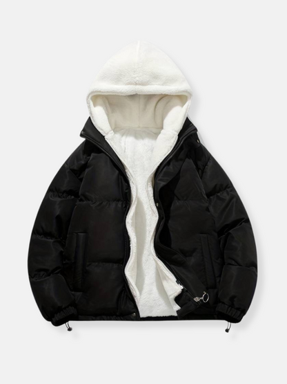 Yazlin - manteau de fourrure à fermeture éclair pour l'hiver