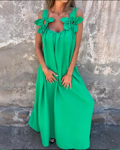 Robe longue à fleurs