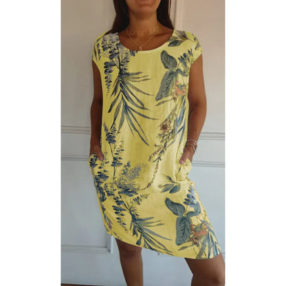 Robe à encolure ronde