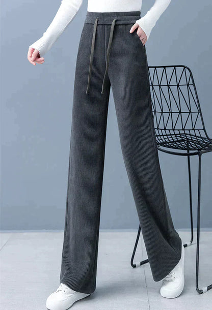 Freesia - Pantalon droit uni à jambes larges