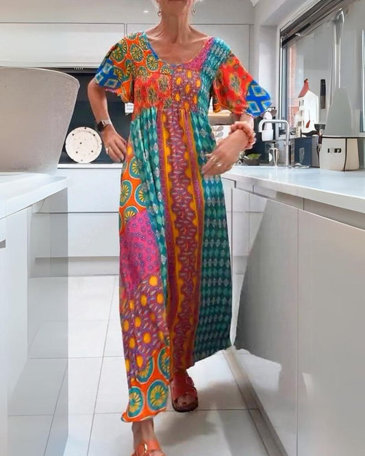 Robe bohème à motif paisley