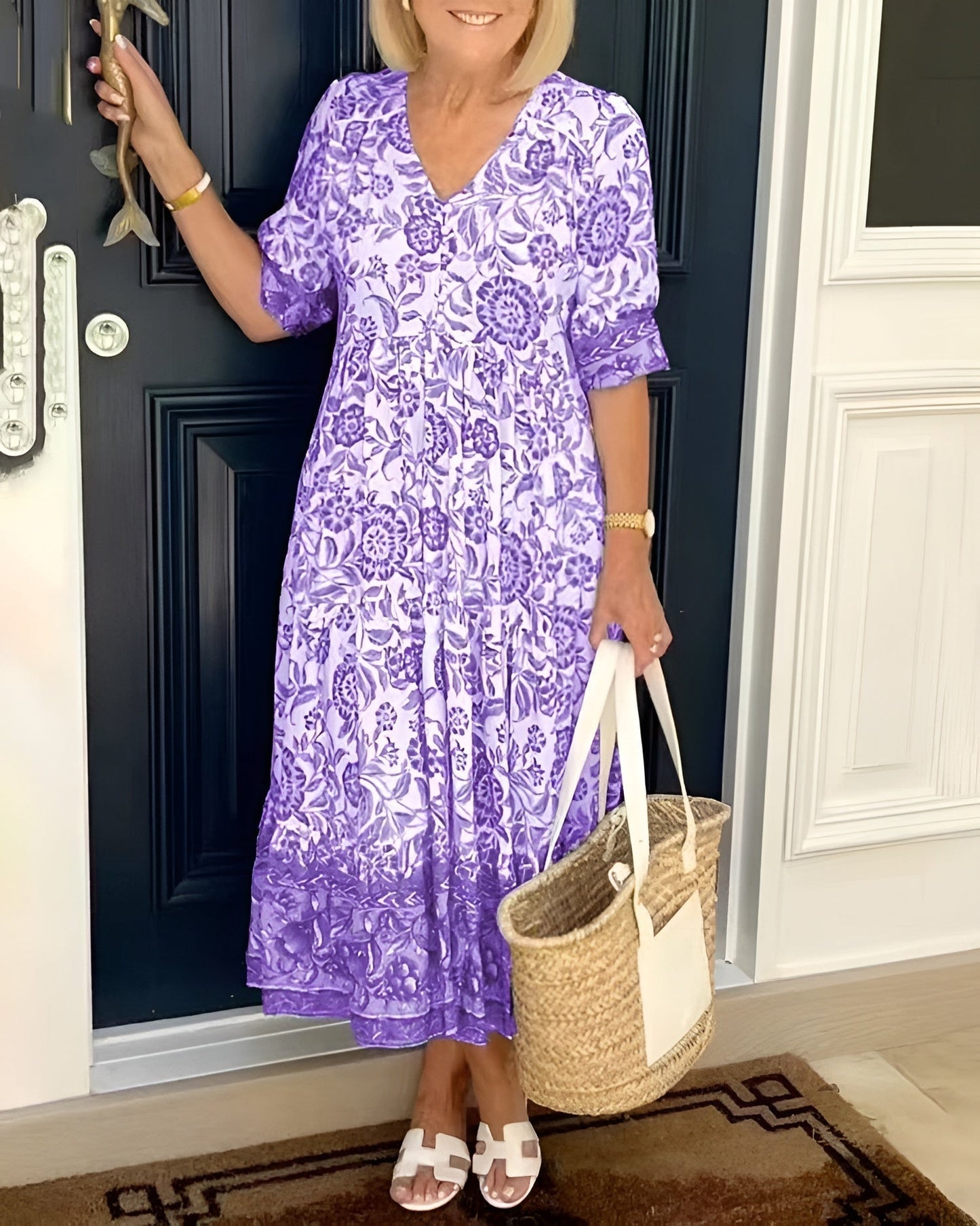 Robe élégante à fleurs