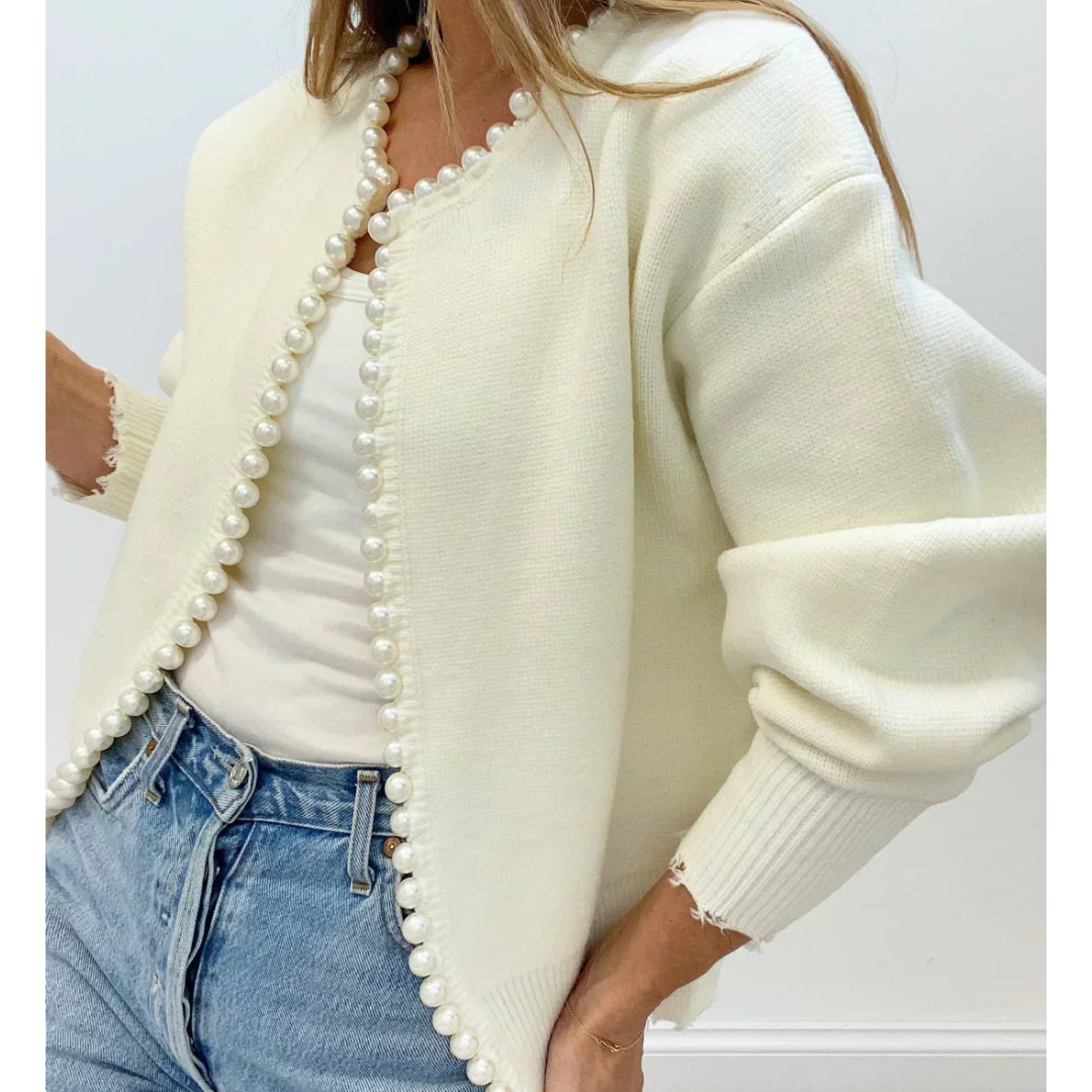 Kalinarim | Femme Elégant Cardigan en perles | Chaud
