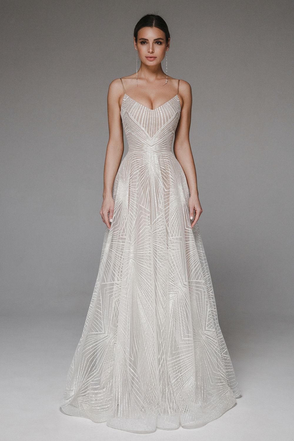 Xyros™ | Robe Midi Élégante à Sequins Géométriques