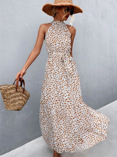 Aviana - Robe-combinaison dos nu avec volants et imprimé à pois, best-seller