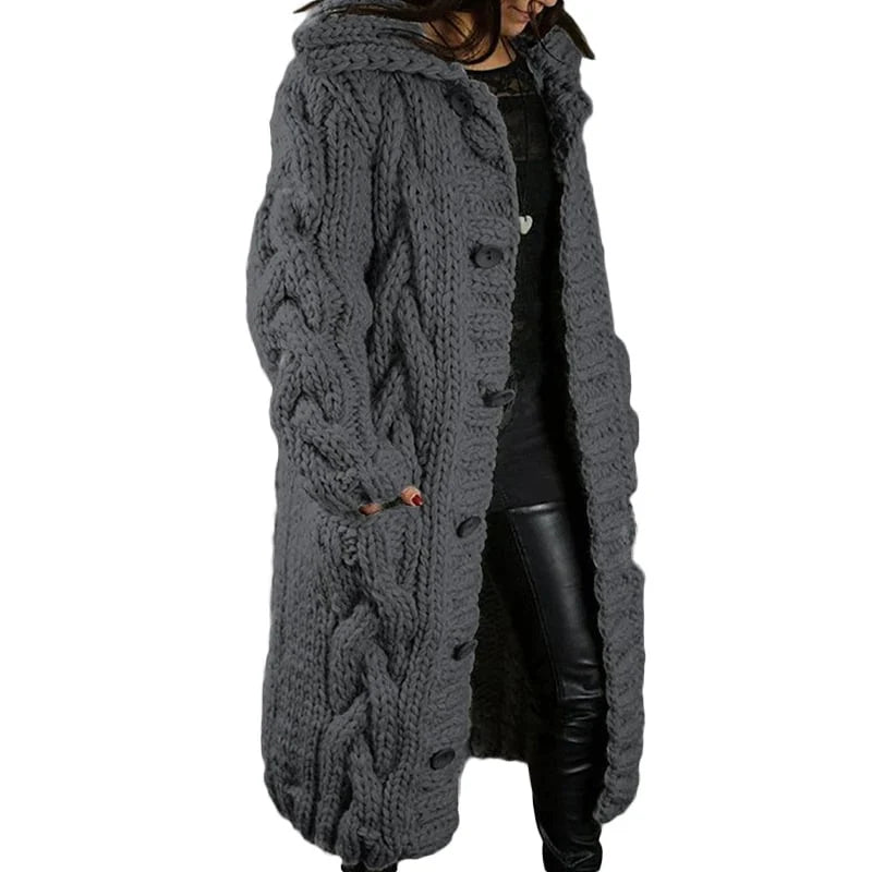 Ottiliedin | Veste longue en tricot pour femmes