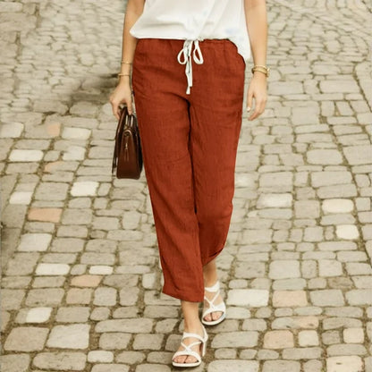 pantalon avec cordon en coton