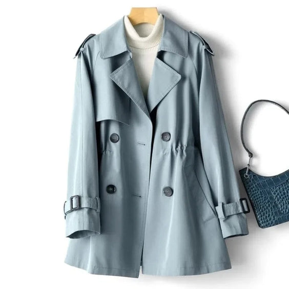 Zenvorin™ | Élégante Trench Coat à Double Boutonnage