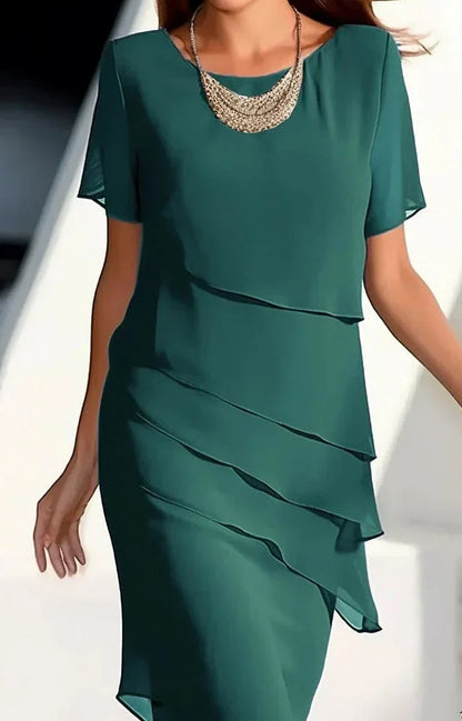 Robe élégante avec plis et légèreté