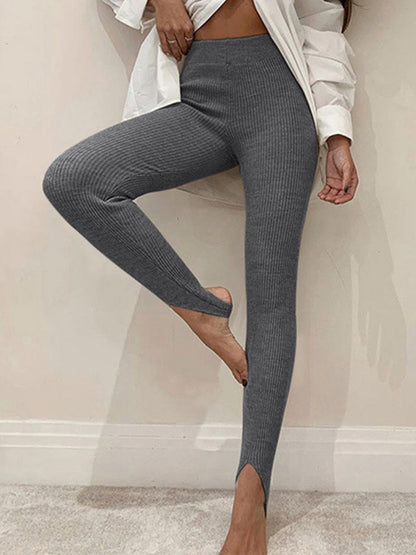 Mila - Leggings côtelés taille mi-haute pour femme