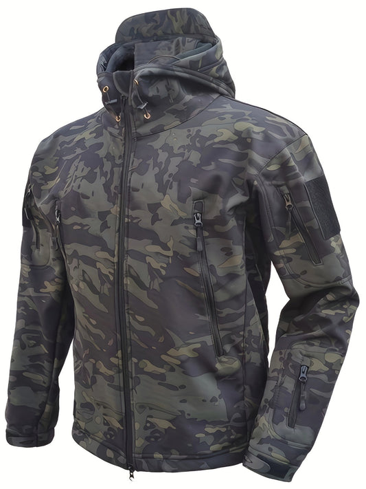 Veste tactique d'extérieur camouflage softshell Imperméable au vent pour hommes | Parfait pour les activités de plein air