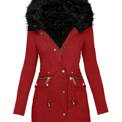 Feline | Parka à capuche décontractée avec garniture en duvet