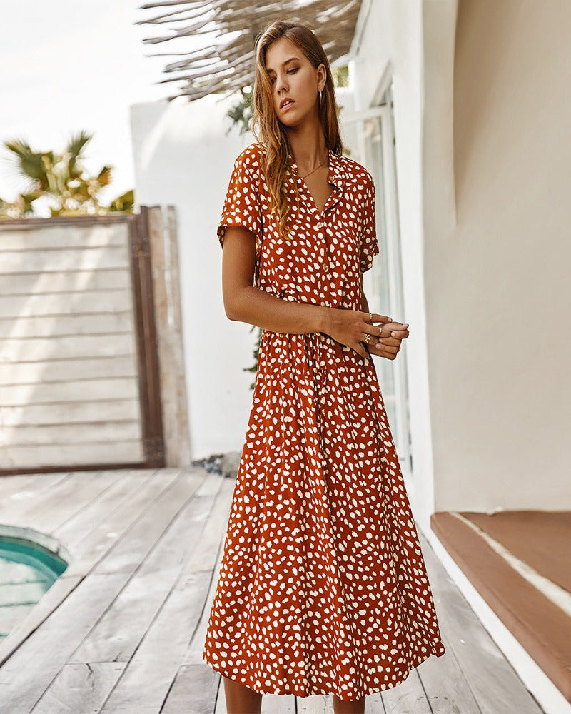 Evelyn - Robe Diva à manches courtes
