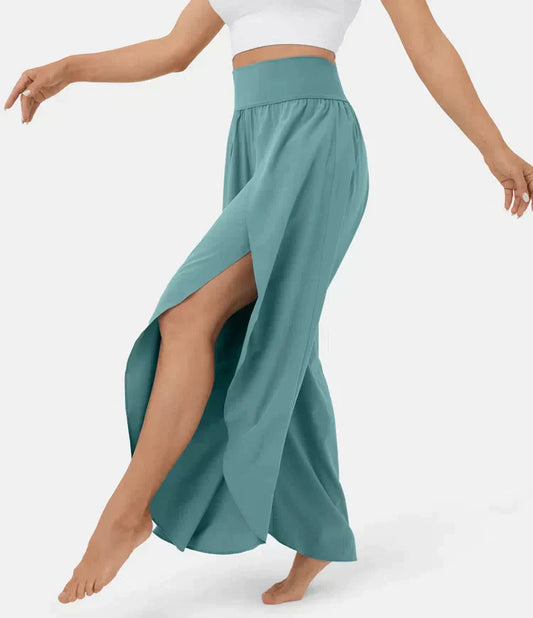 Pantalon palazzo à jambe partagée pour femme