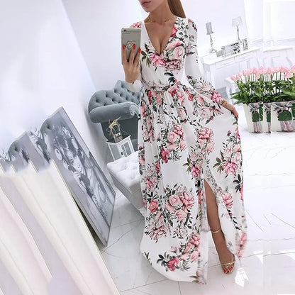 Celeste - Élégante robe bohème à manches longues