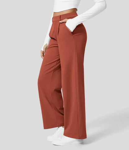 Grace - Pantalon Stretch à Taille Haute et Coupe Droite pour Femmes