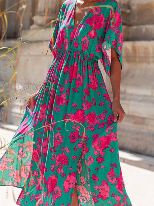 Robe longue vert de mer