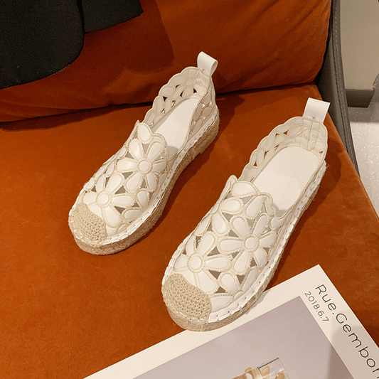 Pien | Espadrilles rétro à motifs floraux et creux