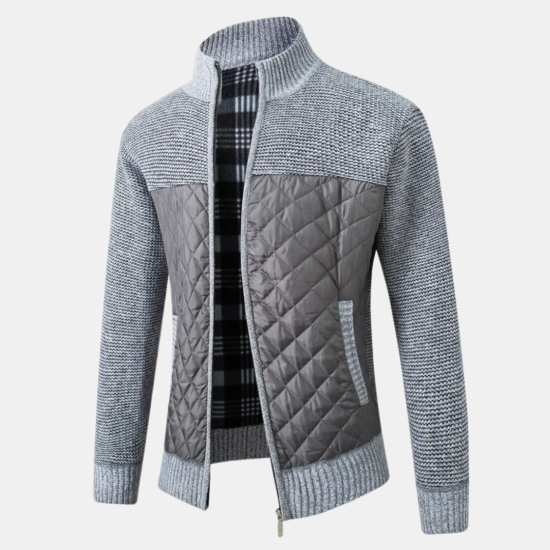 Uffe - Veste en tricot avec col montant