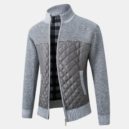 Uffe - Veste en tricot avec col montant