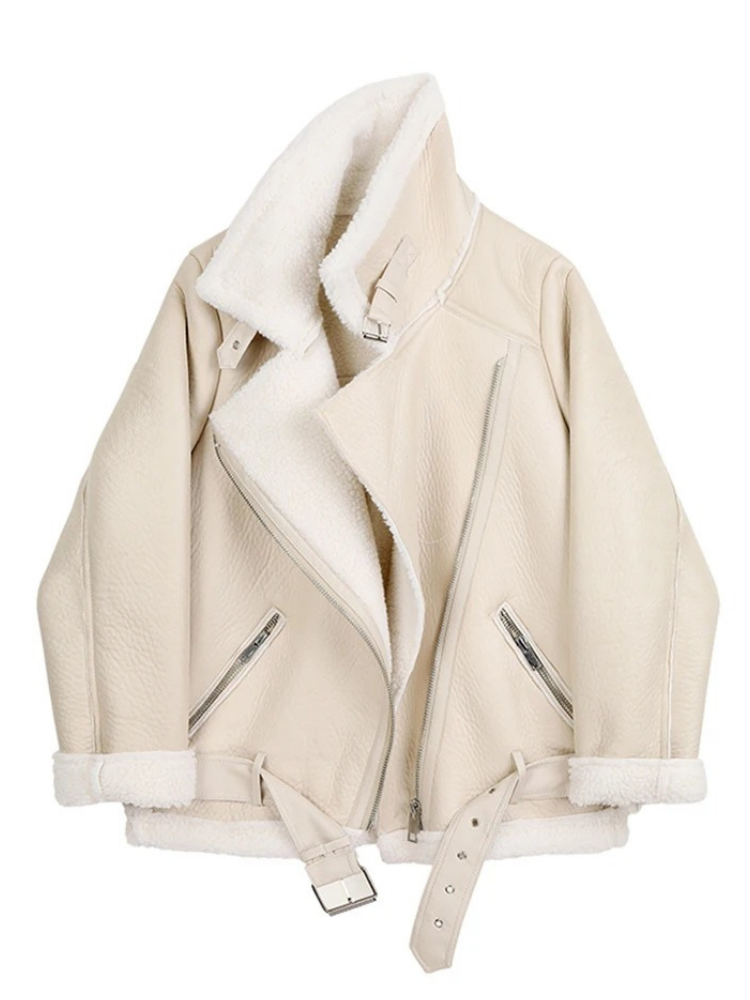 Zhavia Coat | Manteau chaud en fourrure Sherpa pour femme