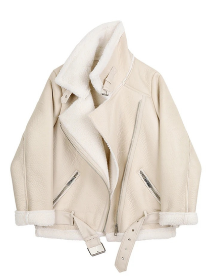 Zhavia Coat | Manteau chaud en fourrure Sherpa pour femme