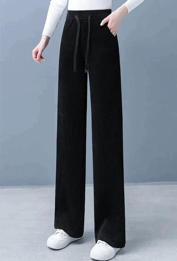 Freesia - Pantalon droit uni à jambes larges