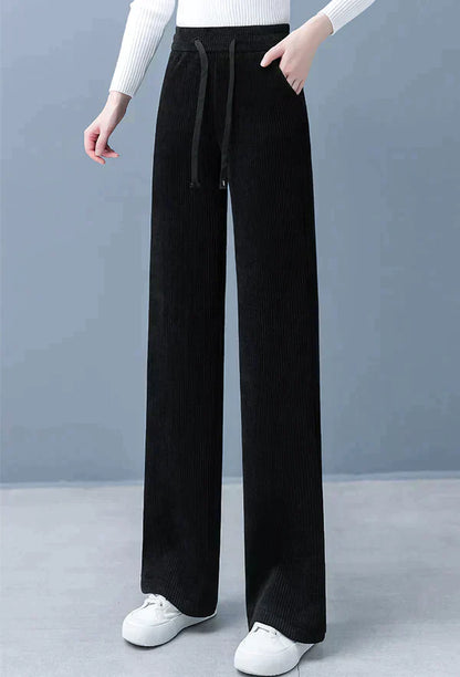 Freesia - Pantalon droit uni à jambes larges