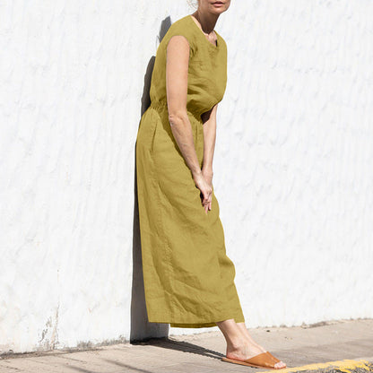 Sleveless Fashion Casual Temperament Jumpsuit (combinaison sans manches à la mode et au tempérament décontracté)