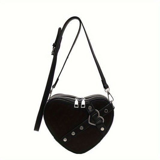 Nina | Sac à bandoulière en forme de cœur de couleur unie