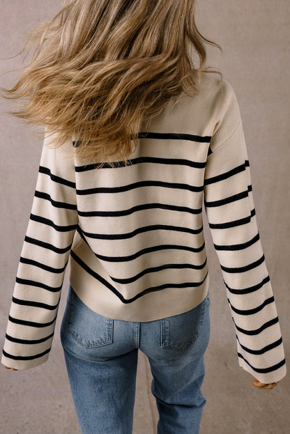 Merly | Cardigan rayé chic et charmant avec boutons